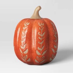 Threshold Medium Decorative Pumpkin Figurine Orange 7”